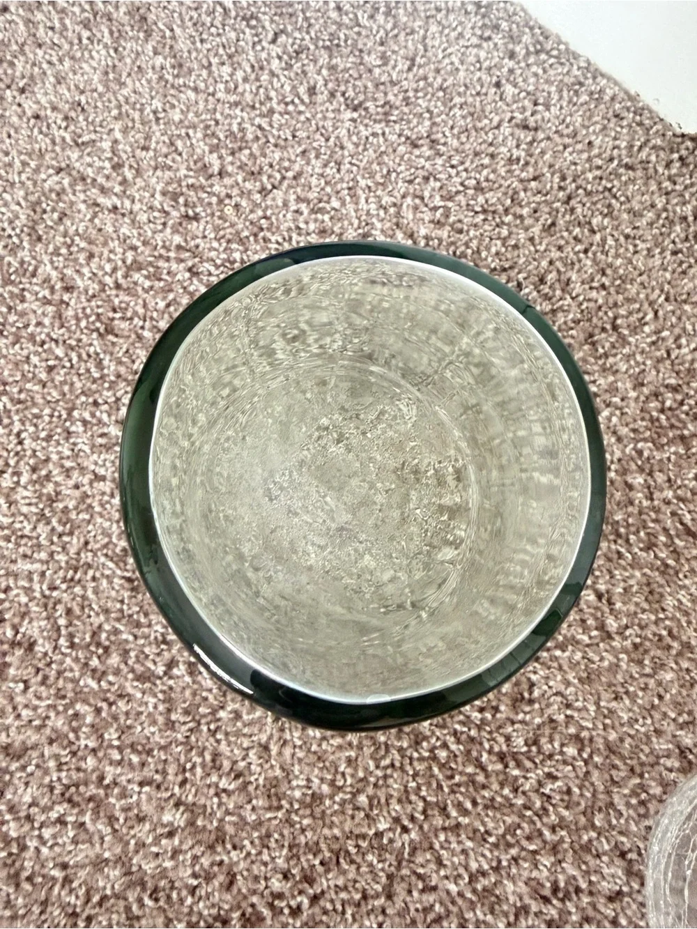 Light Green Textured Glass Vase